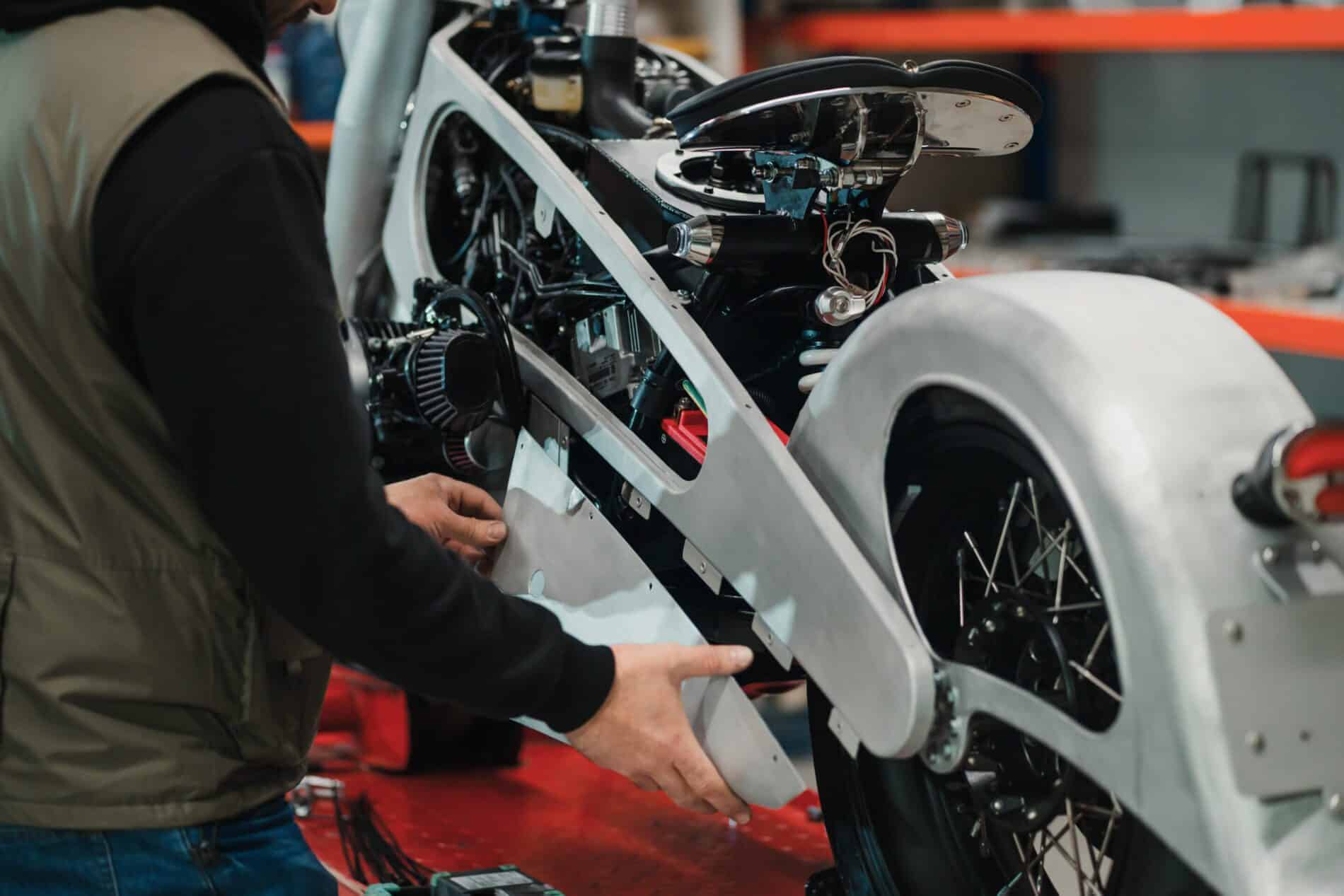custom motorcycle standing in repair shop 2024 10 19 12 10 08 utc scaled